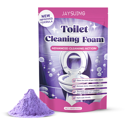 FlushCleanse Pulver löst sich in der Toilettenschüssel auf